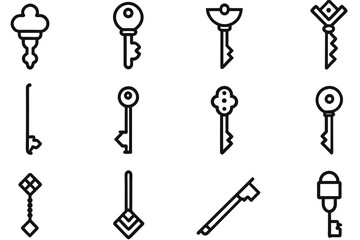 Key icon set.