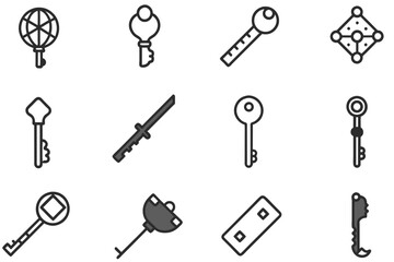 Key icon set.