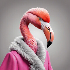 Magenta Pink Monochrome Portrait