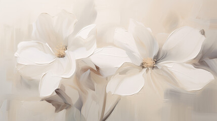 Abstract painted floral art background