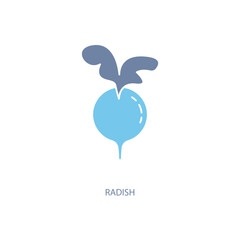 radish concept line icon. Simple element illustration. radish concept outline symbol design.
