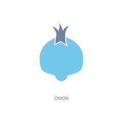 Obraz premium onion concept line icon. Simple element illustration. onion concept outline symbol design.