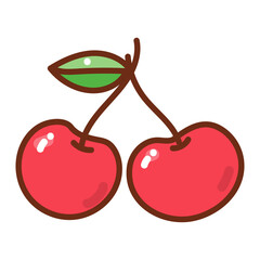 cherry cartoon doodle