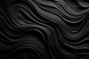 Hyper realistic black textured wallpaper with ultra detailed design for striking backdrop
