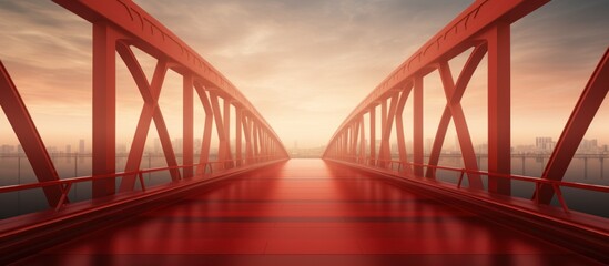 Long Red Bridge sunlight sky