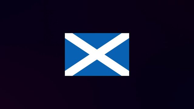 Scotland animated flag intro, green screen replacement euro european flag fly through 3D zoom motion graphic sting, football euro 2024 teams