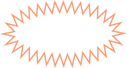 Starburst sale sticker or ribbon colorful linear icon price, discount, sunburst badges line blank outline vector. Special offer price tag promotional shopping label isolated transparent background