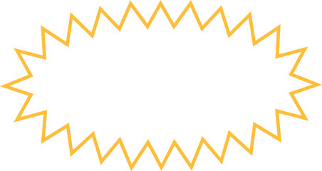 Starburst sale sticker or ribbon colorful linear icon price, discount, sunburst badges line blank outline vector. Special offer price tag promotional shopping label isolated transparent background