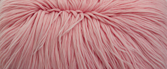 Macro shot of pink wool with textured background
