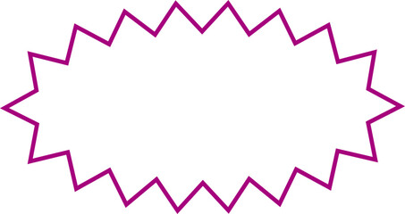 Starburst sale sticker or ribbon colorful linear icon price, discount, sunburst badges line blank outline vector. Special offer price tag promotional shopping label isolated transparent background