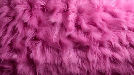 Soft and vibrant bright pink fur texture background, ideal for design and fashion projects