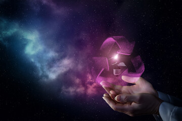 Concept of supporting ecology and natural energy.