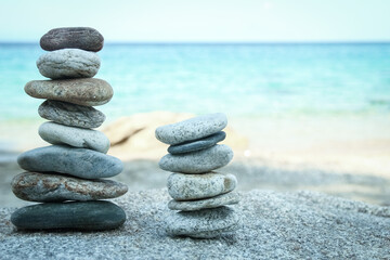 A stones relax in nature by the sea travel