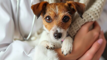 Holistic Vet Care: Veterinarian providing a holistic approach to pet health" ,[treatment and care of pets]