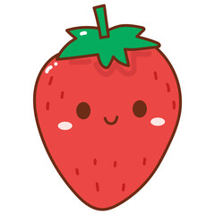 strawberry cartoon doodle