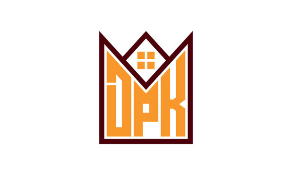 DPK initial letter real estate builders logo design vector. construction ,housing, home marker, property, building, apartment, flat, compartment, business, corporate, house rent, rental, commercial