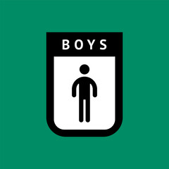 mens toilet icon, wc sign in simple style