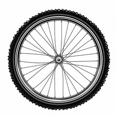 Bike Bicycle wheel vector icon. Bicycle wheel symbol. Bike rubber. Mountain tyre. Valve. Fitness cycle. Motor Bike. Vector. White background