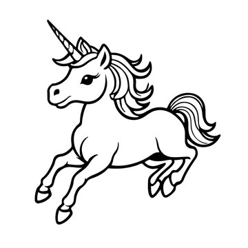 Cute unicorn - coloring book for kids