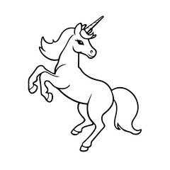 Cute unicorn - coloring book for kids