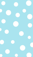 lunares blancos sobre fondo azul