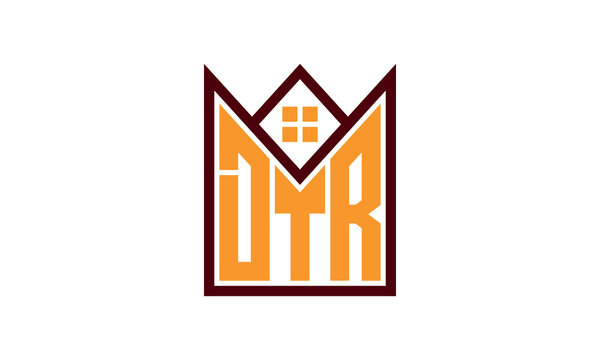 DTR initial letter real estate builders logo design vector. construction ,housing, home marker, property, building, apartment, flat, compartment, business, corporate, house rent, rental, commercial