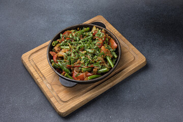 Delicious appetizers from the restaurant. Close up
