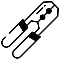 Crimping Cutter glyph and line vector illustration