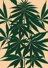 Set of Text Backgrounds: Marijuana Festival, Natural Leaves, Black Gold Asian, Bright Frame,...