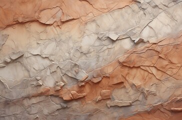 Fototapeta premium An intricate geological formation in warm earth tones, nestled within a cave and showcasing the raw beauty of nature