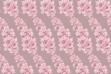 Repetitive peonies floral pattern