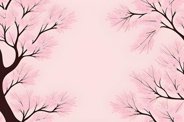Repetitive cherry blossoms floral pattern