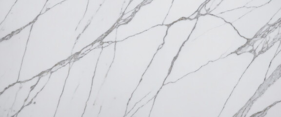 A high-resolution image capturing the detailed pattern of white veins running through the elegant surface of white marble. - obrazy, fototapety, plakaty