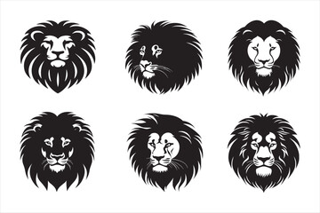 Fototapeta premium Silhouette Vector design of a 'Lion Icon 