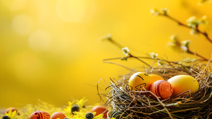 Nest of Eggs With Smiley Face