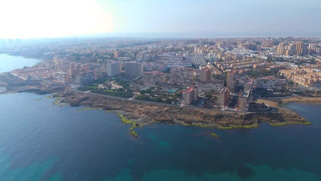 Aerial view of Cape Cervera, Torrevieja, Alicante, Spain