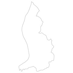 Liechtenstein map in white color