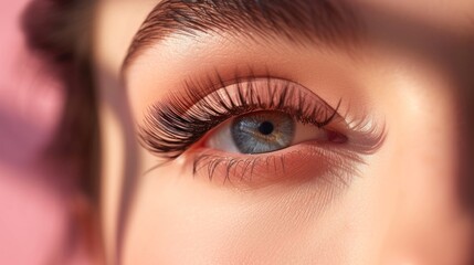 Obraz premium Beautiful background for Eyelash extensions advertising