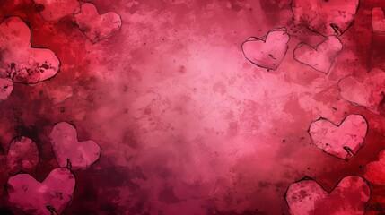 background with hearts illustration.