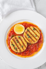 Grilled cheese with tomato sauce