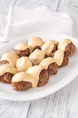 Swedish meatballs with cream sauce