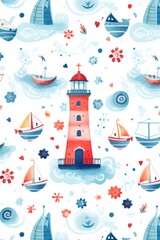 Children's pattern from a nautical theme