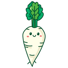 radish cartoon doodle