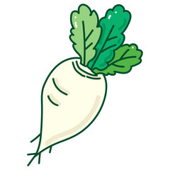 radish cartoon doodle