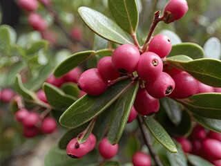 Uva Ursi (Arctostaphylos uva-ursi) in the garden