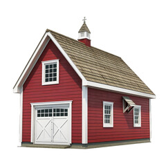 A Spacious Garage.. Isolated on a Transparent Background. Cutout PNG.