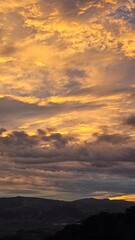 sunset in the mountains