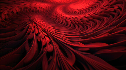 digital patterns in luminous red. Generative ai