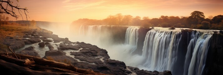 beautiful waterfall background