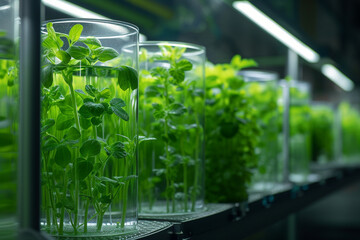 
Model plant thrives in growth chamber, simulating ideal conditions for study. Controlled environment fosters precise research on growth, development, and responses.





